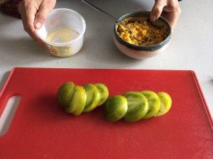 Beautiful green tomatoes.