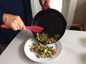 Okra crunchy ready for the next step.